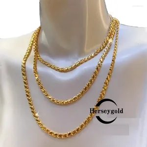 Ожерелья с подвесками в арабском Дубае, позолоченная цепочка, ожерелье ручной работы, витая Сингапурская унисекс, роскошные подарки для женщин, сделай сам, металл