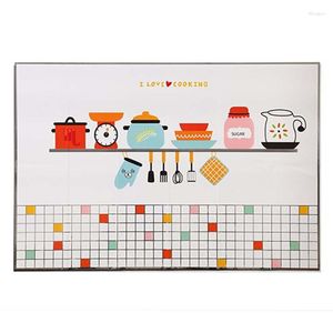 Duvar Çıkartmaları Mutfak Sticker Isıya Dayanıklı Sanat Çıkartma Kendinden Yapışkan Fırın Yemek Salonu Duvar Kağıdı Yağ Durum Dekor