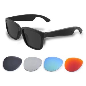 Principais óculos de sol Smart Audio Audio Bluetooth com tecnologia de orelha aberta torna as mãos de óculos bluetooth grátis respondem chamadas