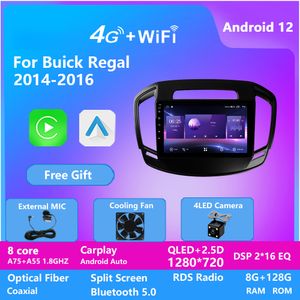 Araba Video Ses Sistemi Buick Regal için Double Din DVD Oynatıcı 2014-2016 Direksiyon Simidi Kontrol Ayna Bağlantısı MP3 MP4 MP5