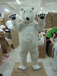 2024 İndirim Cadılar Bayramı Polar Bear Maskot Kostüm Partisi Giyim Karnavalı Yetişkinler