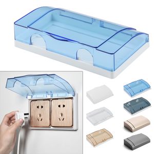 Outlet Covers 86 Type Double Socket Switch Protector Electric Plug Cover Child Safety Box Waterproof Splash Box Power Outlet Bathroom Supplies 230404