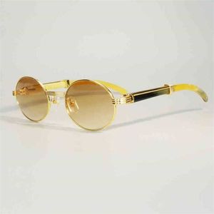 2023 Tasarımcı Gözlükleri Yeni Retro Ham İzlenim Bufalo Boynuz Moda Erkekler Güneş Gözlüğü Oval Görünümlü Bahar De Sol Okuma Gözlükleri