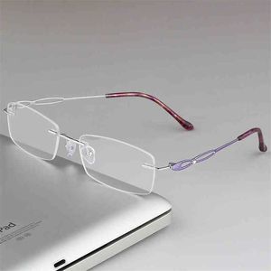 2023 Дизайнерские очки Модель Титановая оправа Женские винтажные очки без оправы Оптическая близорукость Оправа для очков по рецепту Прозрачные очки 88FY Солнцезащитные очки