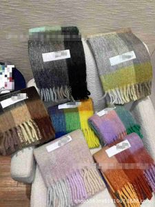 Pro yeni alpaca saçmohair gökkuşağı atkı süper sıcak kalın püskül fil