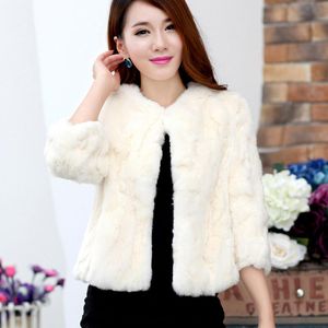 Women's Fur & Faux Natural Rex Coat Female 2023 Casual Real Coats Short Warm Winter Jacket Women Jackets HF35C335