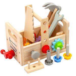 Деревянный инструмент набор для малышей, блокирует модели, создание моделей, притворяться, что обучение Toys Tool Set Set Accessories Подарок