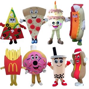 Профессиональный костюм талисмана пончика с героями мультфильмов, гамбургер, пицца, хот-дог, картофель фри для взрослых, реквизит для выступлений на Хэллоуин