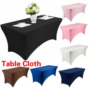 Tala de mesa 4 6 pés de 6 pés Red White High Stretch Spandex Capa Coffee Room Wedding Wedding El Event Decor 230406