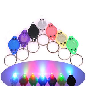 Mini LED Işık Anahtarları Taşınabilir Plastik Flashlighttorch parmak lambası beyaz ışıklar UV Işık Anahtarlık Reklam Tanıtım Hediyesi Kamp Dış Mekan Ekipmanları