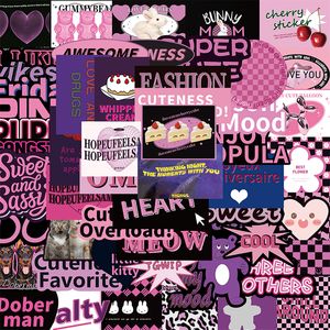 55 Black Purple European и American English Stickers Ins, Diy Diy Case Mobile Phone, книга для карт iPad, Справочник на стикере