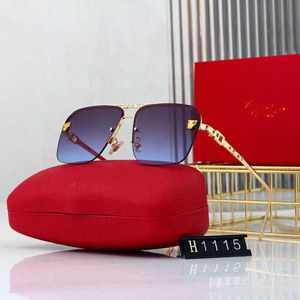 2023 Fashion Designer New Sonnenbrille Leopard Head Half Frame Ocean Pieces Ins Small Net Red Korean Glasses Women