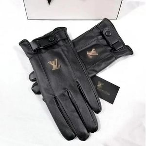 Перчатки с пятью пальцами, дизайнерские брендовые перчатки с буквенным принтом, утепленные перчатки для зимних видов спорта на открытом воздухе, чистый хлопок, искусственная кожа, оптовый подарок