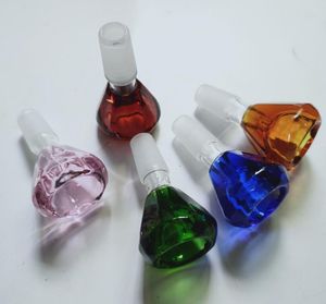 Dicke Glasschale Shisha Bongs Räucherschalen Diamantschliff Tabakschale mit männlichem 14,5 mm 18,8 mm Gelenk