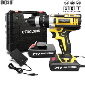 Electric Screwdriver 183 Torque 21V Cordless Drill Electric Impact Electrical Screwdriver Impact Wireless Tool Electric Hand Tools Lithium Battery 230404
