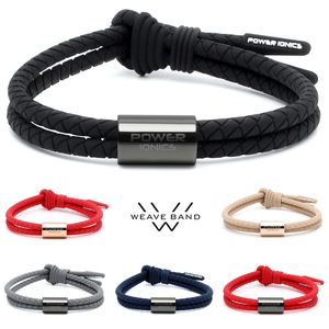 Braccialetti con ciondoli Power Ionics WEAVE BAND Bracciale unisex impermeabile con ioni e germanio, sportivo, con scritte gratuite, regali 230404