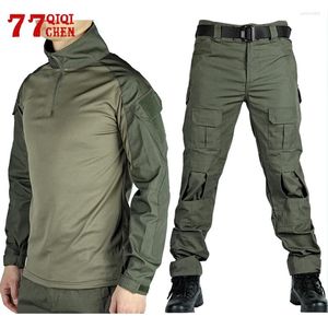 Erkeklerin Trailsits Erkek G3 Taktik Setleri Hızlı Kurutma Çoklu Cepleri Savaş Gömlekleri Dirençli Kargo Pantolon Askeri Eğitim 2 Parça Set