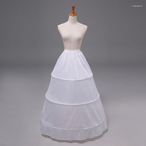 Kadın pijama lolita petticoats crinoline 3 çember katmanlı gelin gelinlik için uzun fişler kadınlar tam uzunlukta kabarık beyaz kızkardeşler