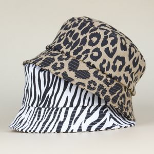 Nuovi bambini cappello a secchiello per ragazze ragazzi stile giapponese a strisce leopardo berretto da pescatore primavera estate viaggio spiaggia cappello panama bambini HCS209