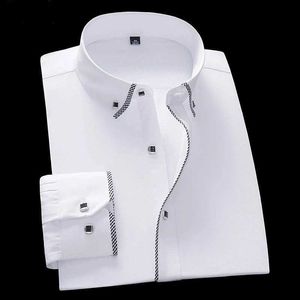 Erkekler Sıradan Gömlek Beyaz Gömlek Erkekler İçin Uzun Kollular İş Gündelik Düz Renk Camisas Erkek Elbise Gömlek Erkekler İnce INTRALIK 5XL 6XL 7XL 8XL Q231106