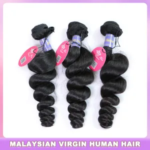En kaliteli Malezya gevşek dalga demetleri% 100 insan saç uzantısı doğal renk bakire çiğ saç örgüsü kraliçe saç resmi mağaza