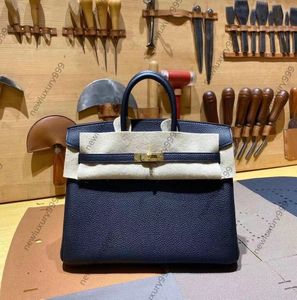 10a lüks el işi tasarımcı çanta iş moda el çantası klasik tote çanta parti ziyafet çantası 25cm 30cm togo deri 18K Zarif Elektroplatma Donanım