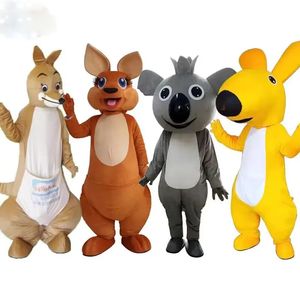 Скидка 2024, плюшевый костюм талисмана кенгуру, кукла коала, одежда, милый прогулочный головной убор с героями мультфильмов, рождественский реквизит