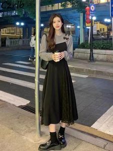 İş elbiseleri kadınlar set tatlı katı kpop chic vintage camis camis black slim basit gündelik kısa o yaka üstler asimetrik moda
