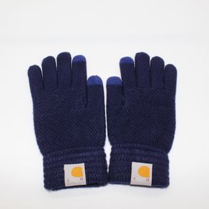 Роскошные вязаные мужские перчатки, однотонные зимние теплые перчатки на пальцах, перчатки с сенсорным экраном, велосипедные и лыжные перчатки, подарок для пар