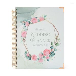 Tam Düğün Planlayıcısı Cardcover Organizer Kitap Gelin için Çiçek Günlüğü Nişan Hediyesi