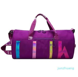 Duffel Bag kadın moda renkli seyahat çantası büyük kapasite çok yönlü çanta 55 depolama fitness çantaları erkek