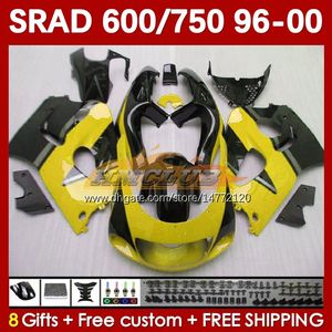 Suzuki SRAD GSXR 750 600 CC 600cc 96 97 98 99 00 168NO.99 GSX-R750 GSXR600 1996 1997 1998 1998 1999 2000 750cc 96-00 Vücut Sarı Siyah