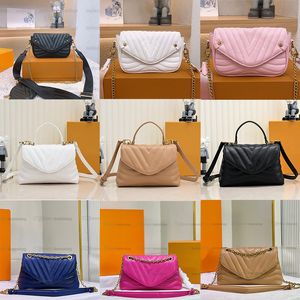 Yeni dalga çoklu pokette omuz çantası çapraz tasarımcı kadın klasik moda pürüzsüz deri çantalı çanta çantaları tasarımcı çantalar çanta çanta zinciri kapitone cüzdan