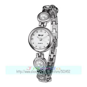 Armbanduhren 100pcs/lot E-LY 011 Exclusive Fashion Lady Bracelet Watch Peal Belt Wrap Quartz Elegance Wholesale Clock For WomenWristwatches