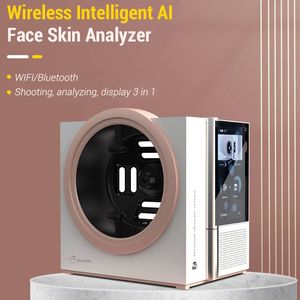 Güzellik salonu Yüz taraması için AI cilt kamerası kullanın Kırışıklık Pigment Akne Bileşimi Analizi 12 Spektrum 13.3 inç HD 3D görüntüleme cihazı WiFi/Bluetooth
