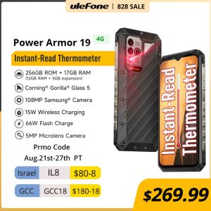 Ulefone Power Armor 19 Rugged Phone 17GB RAM 256GB ROM 108MP 4G smartphone 66W 9600mAh Android 12 moblie phone Global