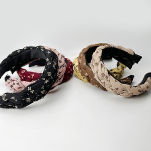 Mektup Bowknot Tasarımcı Kadın Kafa Bantları Kahverengi Klasik Desen Kızlar Head Band Saç Çember Headwrap Noel Hediye Kız Arkadaşı