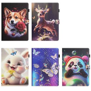 Симпатичная кожаная кожа для iPad mini 6 5 4 3 2 1 12345 Mini6 Dog Fawn Rabbit Butterfly Flow