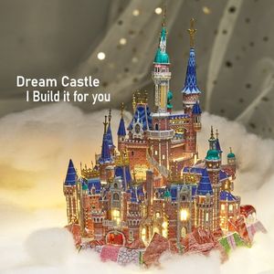 Puzzle 3D Iron Star J62227 Puzzle in metallo Dream Castle Fantasy con kit modello leggero Giocattoli di montaggio per bambini Regali per adulti Fai da te 230407