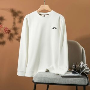 Erkek Hoodies Sweatshirts J Linderg Golf Bahar Sonbahar Sıradan Waffle Tasarım Altılar Kazak Erkekler Uzun Kollu O Boyun Pullover Slim Fit Sweaters 231107