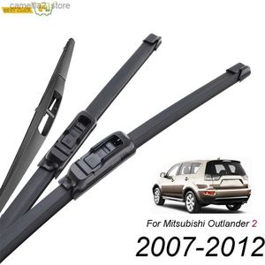 Limpadores de pára-brisa do carro Lâminas de limpador de pára-brisa para Mitsubishi Outlander Limpador de janela traseira dianteira 2007 2008 2009 2010 2011 2012 Q231107