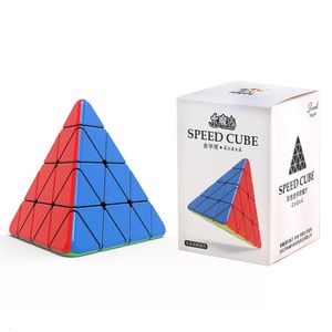 Волшебные кубики Yuxin Little Magic 4x4 Pyramid Magic Speed Cube Профессиональные кубики без наклеек Игрушки Little Magic Pyramid 4x4 Cubo Magico 231019