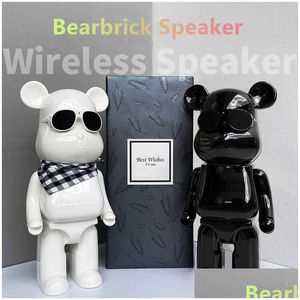 Yenilik Oyunları Bearbrick Konuşmacı Şiddet Bear Bluetooth Karikatür TWS Kablosuz Cep Telefon Dizüstü Bilgisayar Süsleri Ev Dekoru T221013 DROP D DH0EJ