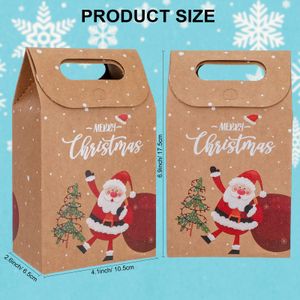 Noel Süslemeleri Kraft ve Candy Boxes Bk Hediye Tedavi Edin Goody Noel Favor Çanta Sunumlar için Küçük Oyuncaklar Parti Malzemeleri Damla Teslimat Otoij