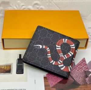 Erkek hayvan tasarımcıları moda kısa cüzdan deri siyah yılan kaplan arı kadın lüks çanta kart sahipleri kutu en kaliteli