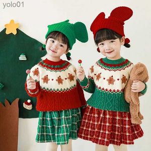 Kadın Sweaters Çocuk Noel Kazak Kızlar Uzun Sle Sle Sle Karikatür Erkek Kaşmir Sıcak Yuvarlak Boyun Külot Kazak Çocuk Giyim