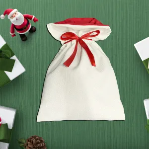 Süblimasyon boş Santa çuvalları diy kişiselleştirilmiş kırmızı şerit hediye çantası Noel hediye çantaları cep ısı transferi 2024 Yeni Yıl 11.7