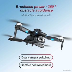 Drone İHA geniş açılı yüksek tanımlı 4K Motor Dört Eksenli Otomatik Engel Kaçınma Katlanabilir Uzaktan Kumanda Helikopteri