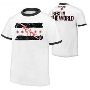 Mens Tshirts Yaz Kısa Kollu Güreş CM Punk Baskılı Tshirt Avrupa Boyutu SXL 230406