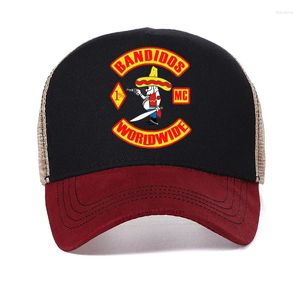 Ball Caps Bandidos Motosiklet Kulübü Erkek Beyzbol Kapağı Pamuk Yaz Moda Şafak Kamyon Şapkası Ayarlanabilir Nefes Alabilir Snapback Şapkalar